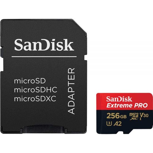 Comprá Online Memoria Micro SD SanDisk Extreme Pro 200-90 MB/s U3 256GB con  Adaptador (SDSQXCD-256G-GN6MA) con el envío más rápido del Paraguay