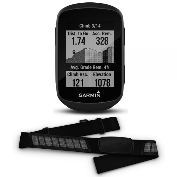 GPS Garmin Edge 130 Plus Bundle + HRM Dual para Ciclismo - Negro  (010-02385-10)
