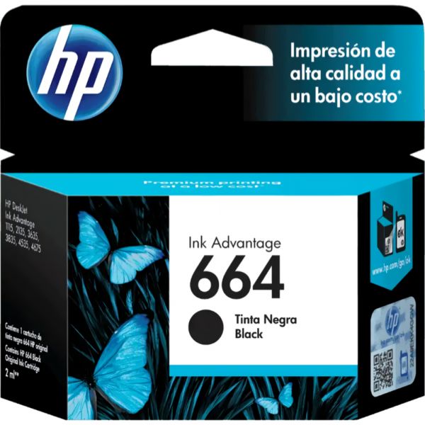 Comprá Online Cartucho de Tinta HP 664 F6V29AL para Impresoras HP - Negro  con el envío más rápido del Paraguay