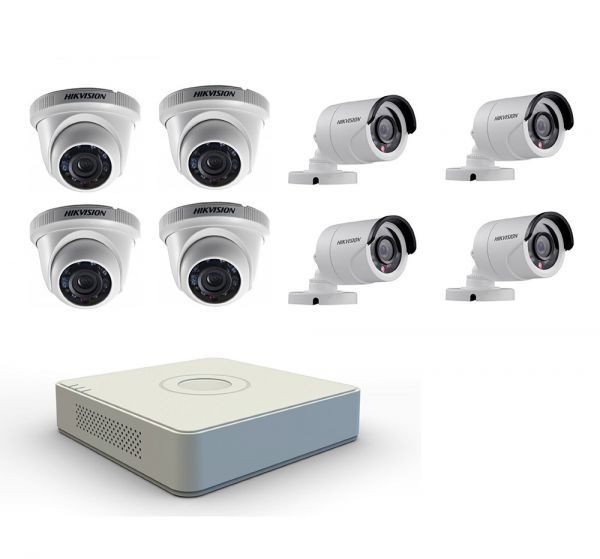 Comprá Cámara de Vigilancia Kit CCTV Hikvision DS-J1421/7108HGHI-F1(DVR.8 + 8  Cámaras) - Envios a todo el Paraguay