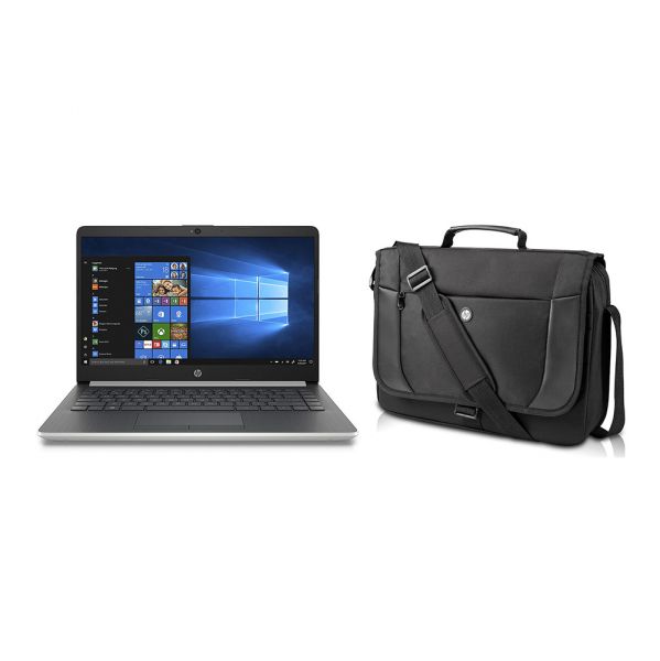 Notebook HP 14-DQ1039WM 14" Intel Core i5-1035G1 - Plata + Maletín HP
