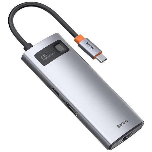 Comprá Hub USB-C 6 en 1 Baseus CAHUB-CW0G 3 USB-A 3.0+HDMI 4K+USB