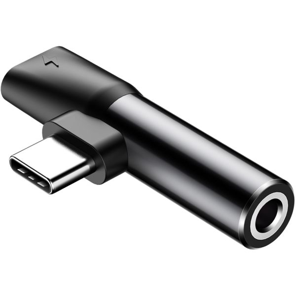 Comprá Adaptador Baseus L41 USB-C a USB-C + Jack 3.5 mm - Negro