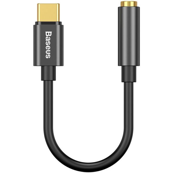 Comprá Adaptador Baseus L54 USB-C a Jack 3.5 mm- Negro (CATL54-01