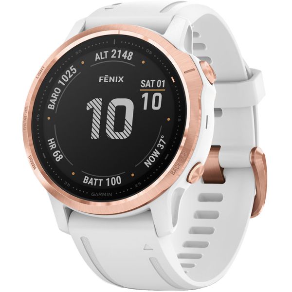 Reloj Smartwatch Garmin Fenix 6S Pro Oro Rosa Blanco 010 02159 10