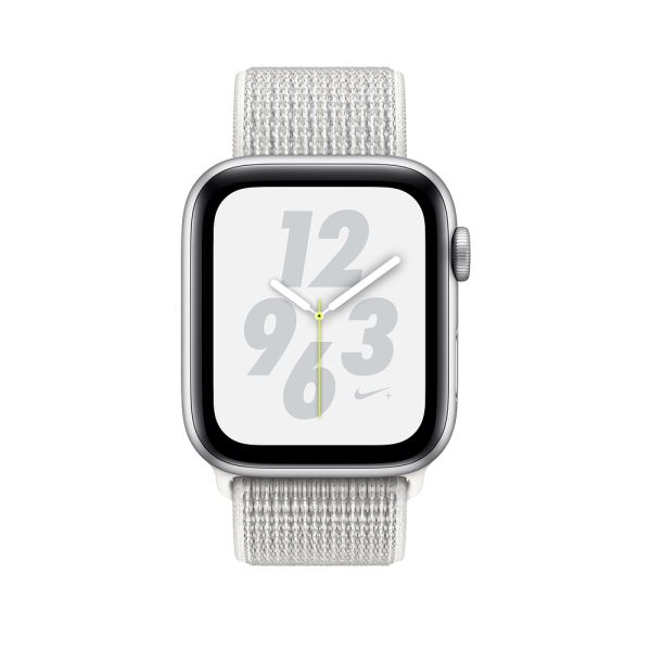 Apple Watch S4 Nike caixa de alum nio em prata e correia loop