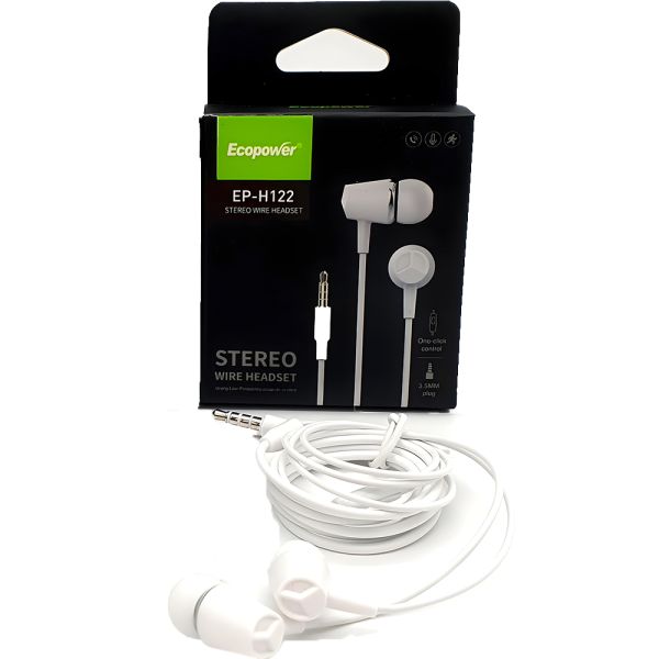 Compr Auricular Ecopower EP H123 Blanco Envios a todo el Paraguay