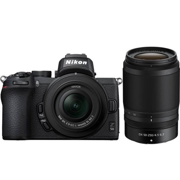 Comprá Cámara Nikon Z50 kit 16-50mm f/3.5-6.3 VR + 50-250mm f/4.5-6.3 VR -  Envios a todo el Paraguay