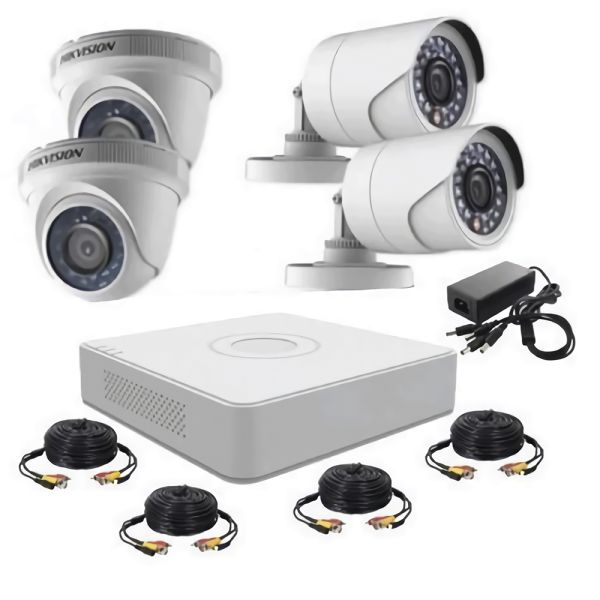 Comprá Kit CCTV de Vigilancia DVR Hikvision DS-J1421/7104HGHI 4 CH