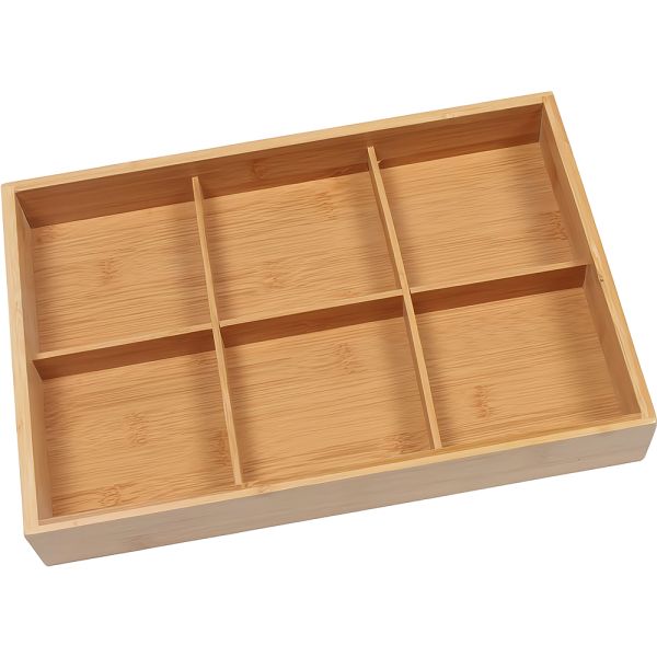 Caja Organizadora de Bambú con Tela