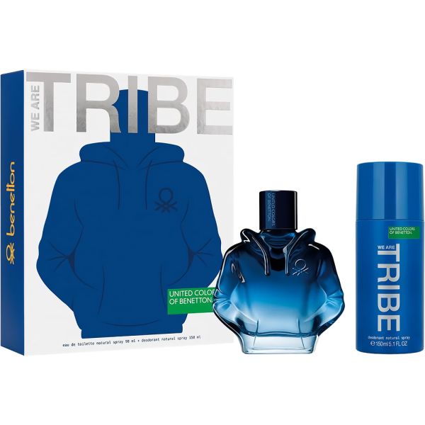 Comprá Kit Perfume Benetton We Are Tribe EDT 90mL + Desodorante 150mL -  Masculino - Envios a todo el Paraguay