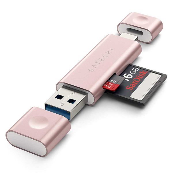 Comprá Lector De Memoria Satechi Dual USB Tipo-C y USB 3.0 - Rosa - Envios  a todo el Paraguay