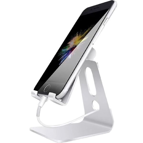 Compra Soporte de Celular Quanta QTSCM10 para Mesa Plata Envios a todo el Paraguay