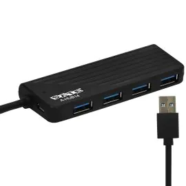 Hub Satellite A-HUB14 4 en 1 USB-A - Negro