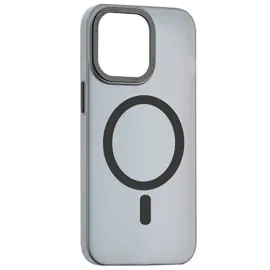 Estuche Protector WiWu Ultra Thin Frosted MCC-103 Magsafe para iPhone 14 Plus - Transparent Black