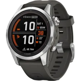 Reloj Smartwatch Garmin Fenix 7S Pro Solar 42 mm - Silver/Graphite (010-02776-01)
