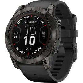 Relógio Smartwatch Garmin Fenix 7X Pro Sapphire Solar 51 mm - Carbono Grey/Black (010-02778-13)