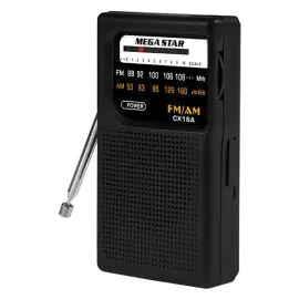 Rádio Mega Star CX16A AM/FM - Preto