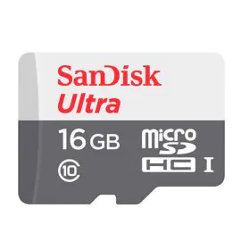 Memoria Micro SD SanDisk Ultra 80 MB/s C10 con Adaptador 16 GB