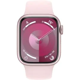 Apple Watch Series 9 caixa de alumínio em rosa e correia esportiva em cor rosa 45 mm M/L MR9H3LL/A