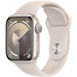 Apple Watch Series 9 caja de aluminio en starligtht y correa deportiva en color starligtht 45 mm M/L MR973LL/A