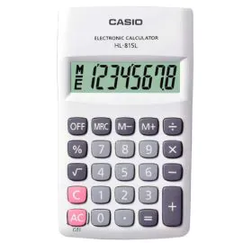 Calculadora Compacta Casio HL 815LBK - Blanco