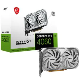 Placa de vídeo MSI GeForce RTX4060 Ventus 2X White OC 8 GB GDDR6 (912-V516-030)
