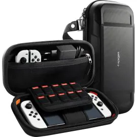 Estuche Protector Spigen Rugged Armor Pro Pouch para Nintendo Switch OLED - Negro (CH270822)