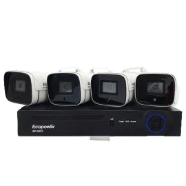 Kit CCTV de Vigilancia Ecopower EP-C021 DVR + 4 Cámaras - Negro/Blanco