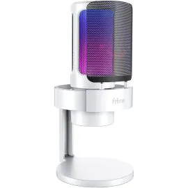 Micrófono Fifine A8 RGB USB - Blanco