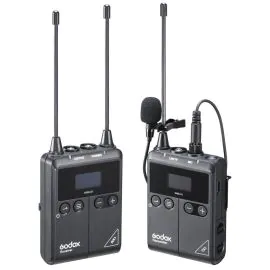 Microfone Godox WMICS1 KIT 1 RX+TX Sem Fio para Câmera - Preto  