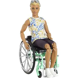 Muñeco Mattel Barbie Ken Fashionistas con Silla de Ruedas (GWX93)