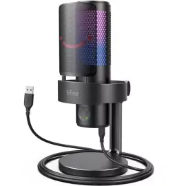 Microfone Fifine A9 RGB USB - Preto 
