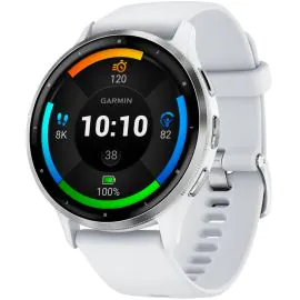 Relógio Smartwatch Garmin Venu 3 Stainless Steel Bezel - Branco/Prata (010-02784-00)