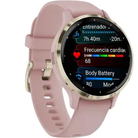 Relógio Smartwatch Garmin Venu 3S Stainless Steel Bezel - Rose Gold (010-02785-03)