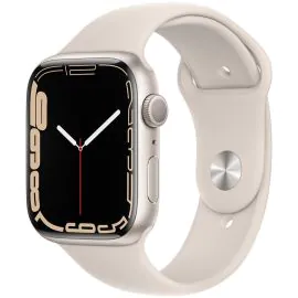 Apple Watch Series 7 caja de aluminio en plata y correa deportiva en color blanco estelar 41 mm MKMY3LL/A