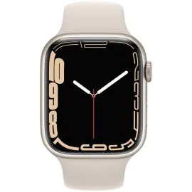 Apple Watch Series 7 caja de aluminio en plata y correa deportiva en color blanco estelar 41 mm MKMY3LL/A