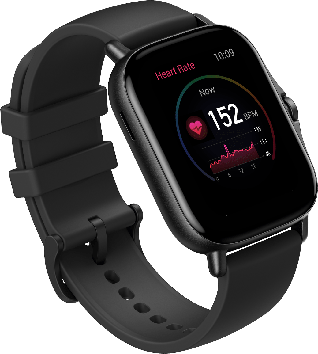 Amazfit GTS Fitness - Reloj inteligente con monitor de frecuencia cardíaca,  batería duración de 14 días, control de música, pantalla de 1.65”, monitor